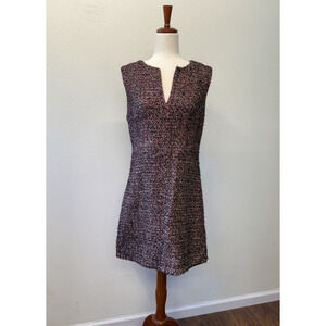 Diane Von Furstenberg Yvette Dress Womens Size 12 Boucle Tweed Preppy Academia